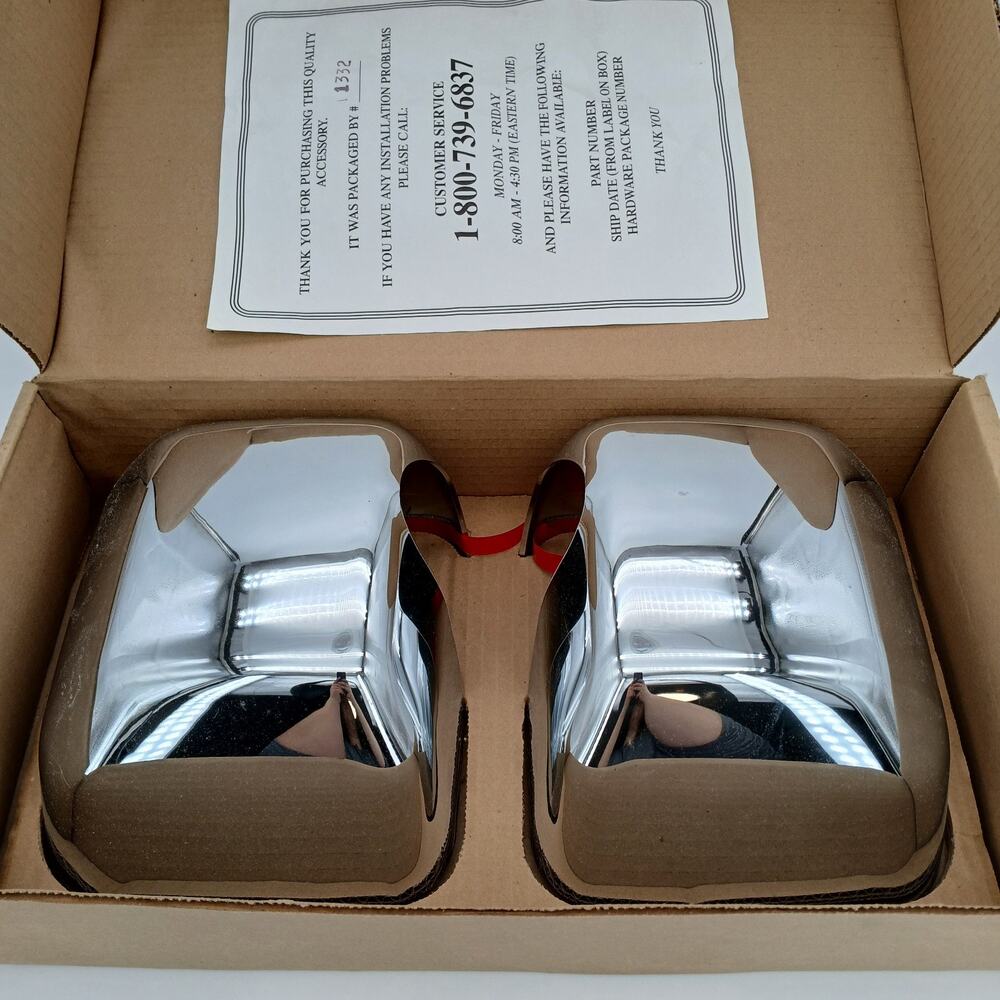Set of Jeep Wrangler 2009-2018 Right/Left Chrome Mirror Cap Covers 82210469AB OE